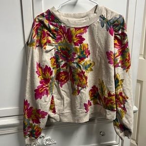 Anthropologie floral sweatshirt L